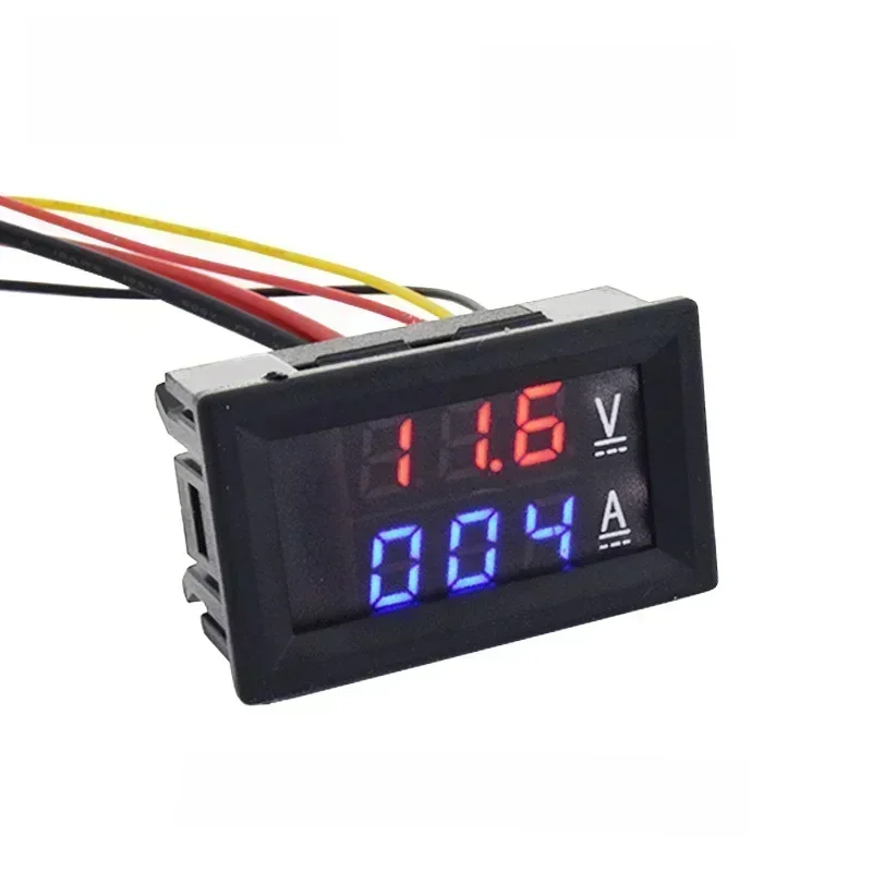 0.56 ''woltomierz cyfrowy amperomierz DC 0-100V AC60-500V 1A 10A 50A 100A czerwony niebieski wyświetlacz LED mierniki napięcia prądu Tester detektor — zdjęcie 2