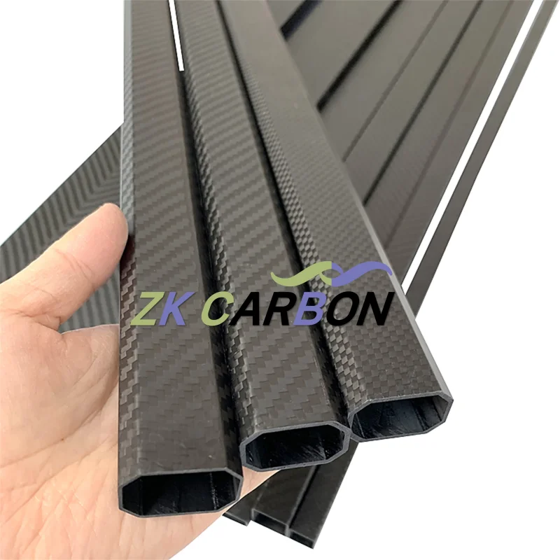 Carbon Fiber Octagonal Tube 1000mm for RC Helicopter Drone Parts 3K High Composite Hardness Material 20x30mm 50x46mm