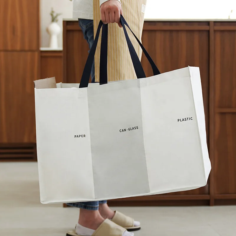 [Ausverkauft] Integrierter Recycling-Sortierbehälter aus Plane mit 3 Fächern