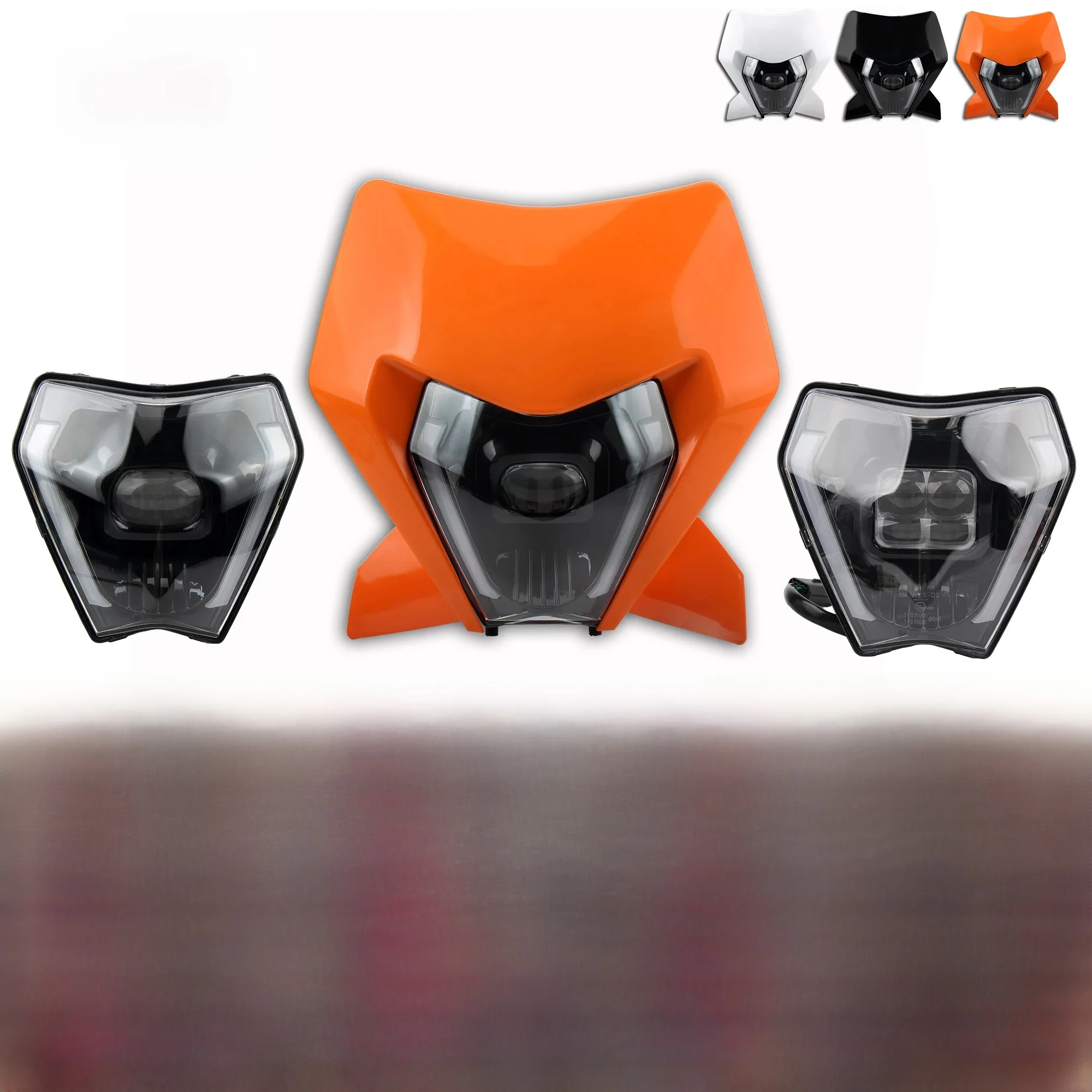 AliExpress PowerMotor Motorcycle LED Headlight for KTM EXC SXF XCW MX 2024 Head Light Panel Supermoto Headlamp Fairing Dirt Bike Enduro Motocross