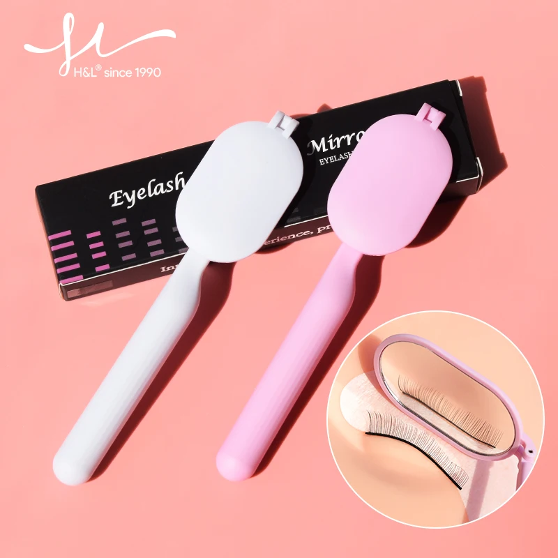 

LASHLADY 270° Foldable Rotation Eyelash Inspection Large Mirror Plastic spray Check Mirror Handle ForGraftingToolsHigh Quality