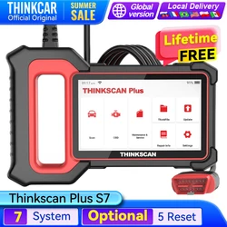 THINKCAR THINKSCAN PLUS S4 S7 OBD2 Scanner ECM ABS SRS TCM BCM System DIY Optional Reset Wifi Free Update Car Diagnostics Tools