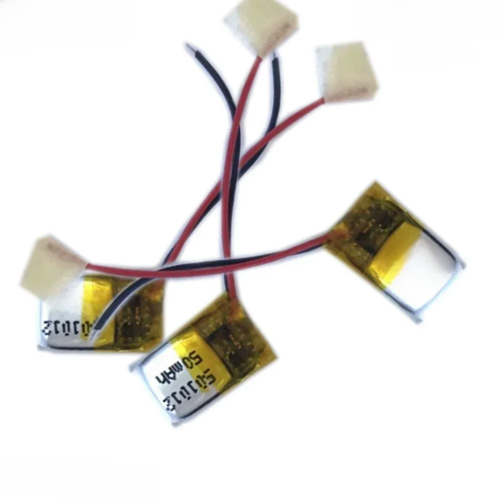 501012 50mAh 3.7V Lipo Lithium Polymer Rechargeable Battery For TWS i7s i8 i12 Bluetooth Headset GPS Smart Watch LED Lights Toy