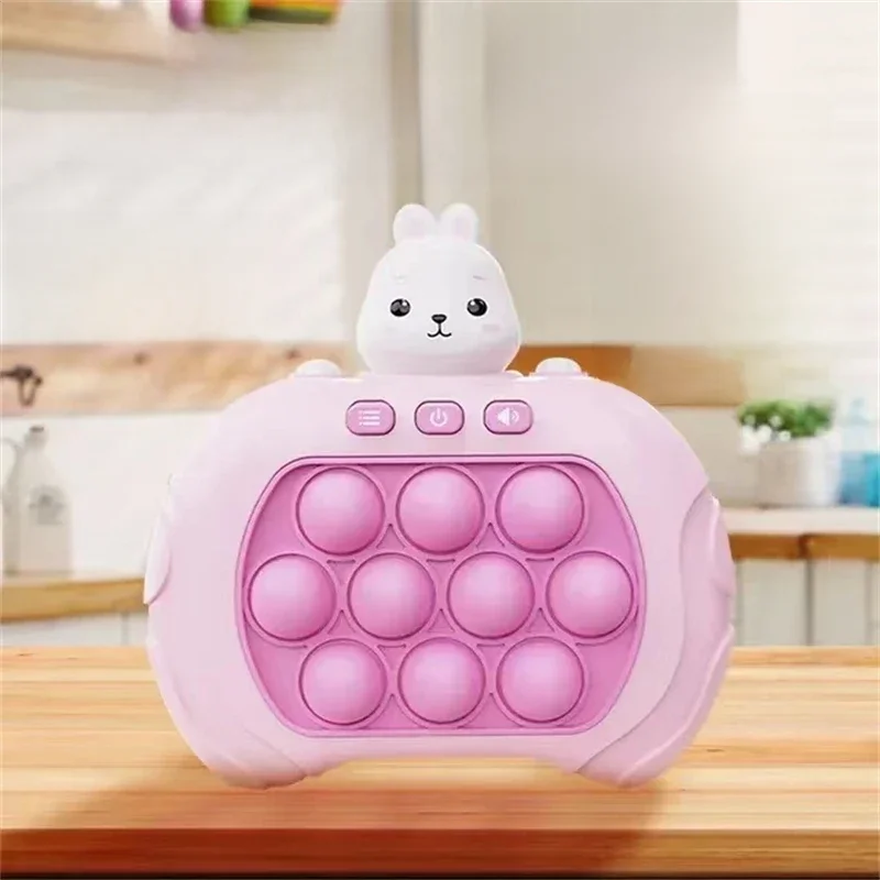 Fidget Toy com luzes LED para meninos e meninas, eletrônico, Quick Push Bubble, máquina anti-stress,