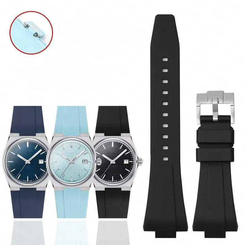 Silikon band für Tissot Prx 35mm/40mm Serie Männer Frauen Casual Fashion Ersatz Gummiband Schnell verschluss werkzeuge
