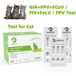 10 Pcs Feline FPV / (FIV+FeLV) / (FPV+FCOV+GIA)  Rapid Home Test Kit for Cats Veterinary