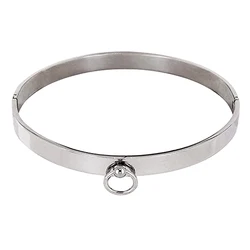 acechannel gold black silver color polished stainless steel slave choker necklace fetish wear woman jewelry women necklace