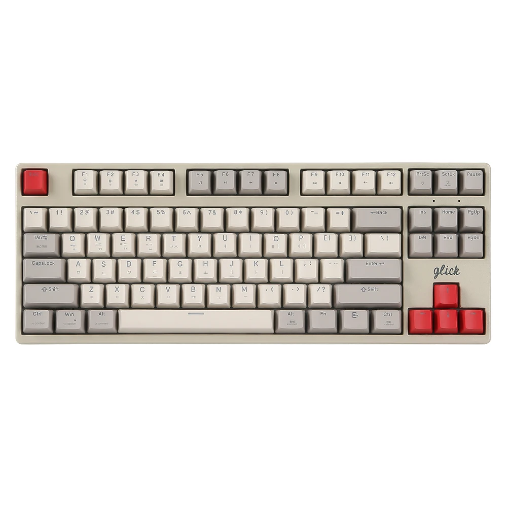 Earth Click Curator Retro Red SPK87 Low-noise Full Lubrication Hot Swap Wireless Bluetooth Gaming Mechanical Keyboard Axis 87