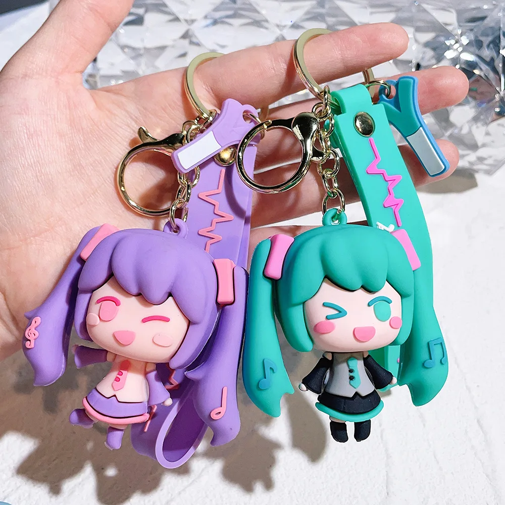 Anime nowy brelok Hatsune Miku moda biżuteria żywica figurki pcv breloczek do torby wisiorek