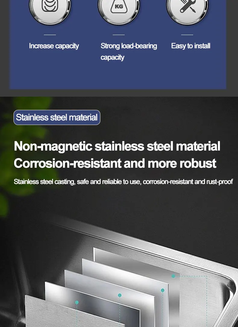 Description Picture 4 of item304 stainless steel sink, single-sink sink, household vegetable-washing sink, under-sink sink, large single sink, kitchen water