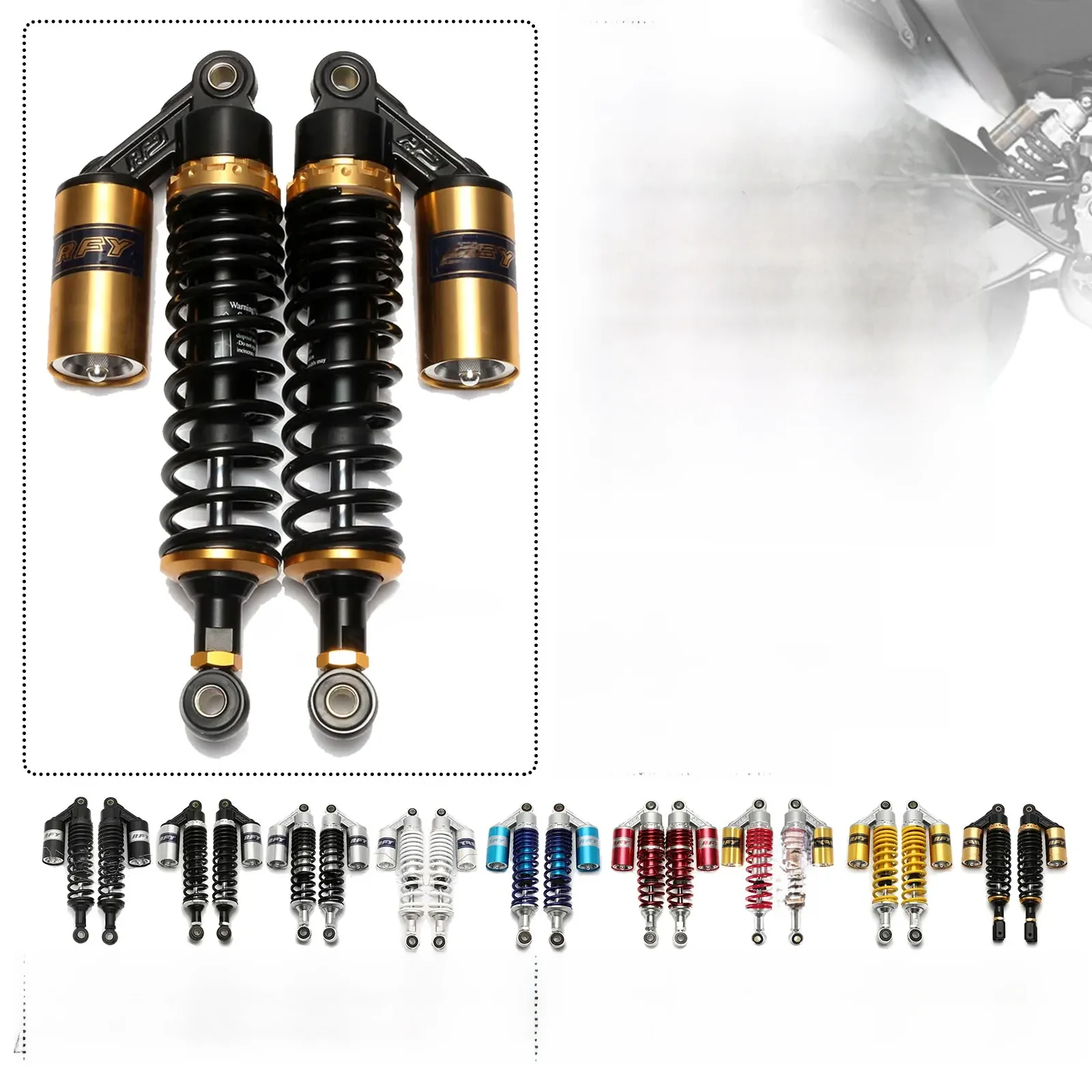 Universal 280Mm 320Mm 340Mm Vork Ronde Air Schokdemper Achter Parabool Scooter Dirtbike Gokart Quad Atv motorfiets D30 - afbeelding 2