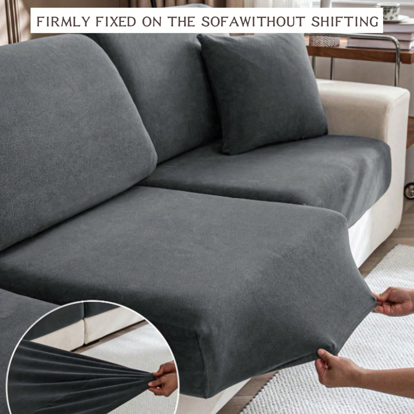 

Indoor Tropical Print Sofa Cushion Covers - Non-Slip Furniture Protectors, Replacement for Individual Seat Cushions