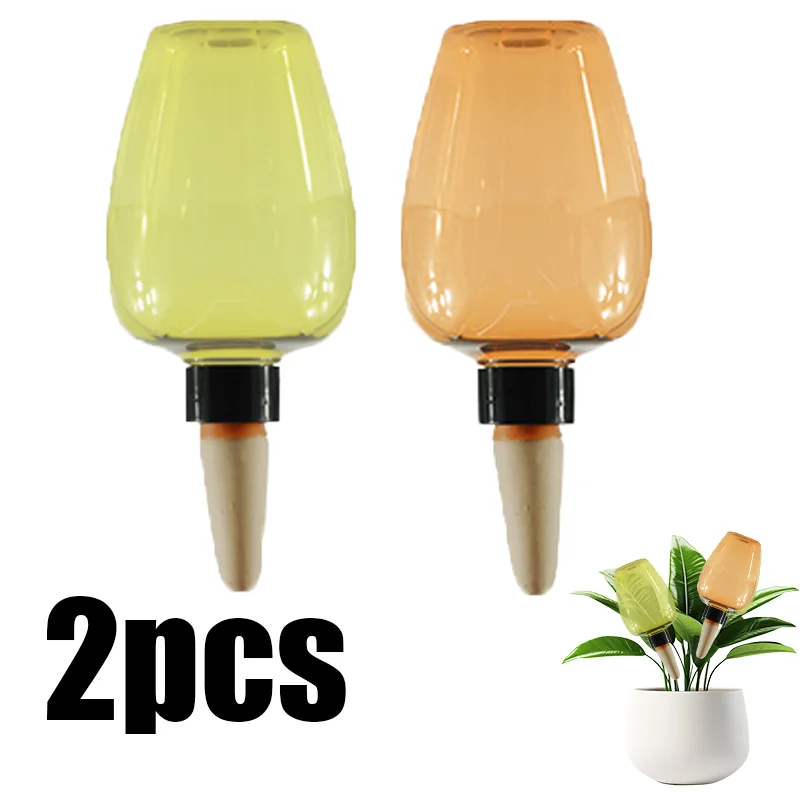 

2-Pack Self-Watering Spikes, 16.91oz Large Capacity with Terracotta Permeable Heads, 7-day continuous automatic water supply.