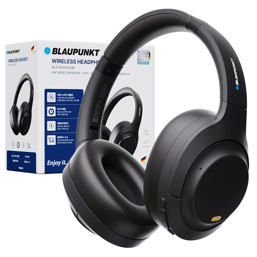 Blaupunkt ANC إلغاء الضوضاء مرحبا فاي بلوتوث 6.0 سماعة رأس لاسلكية BLP-BH251 عالية الجودة غالاكسي آيفون سماعات التسليم في نفس اليوم #2