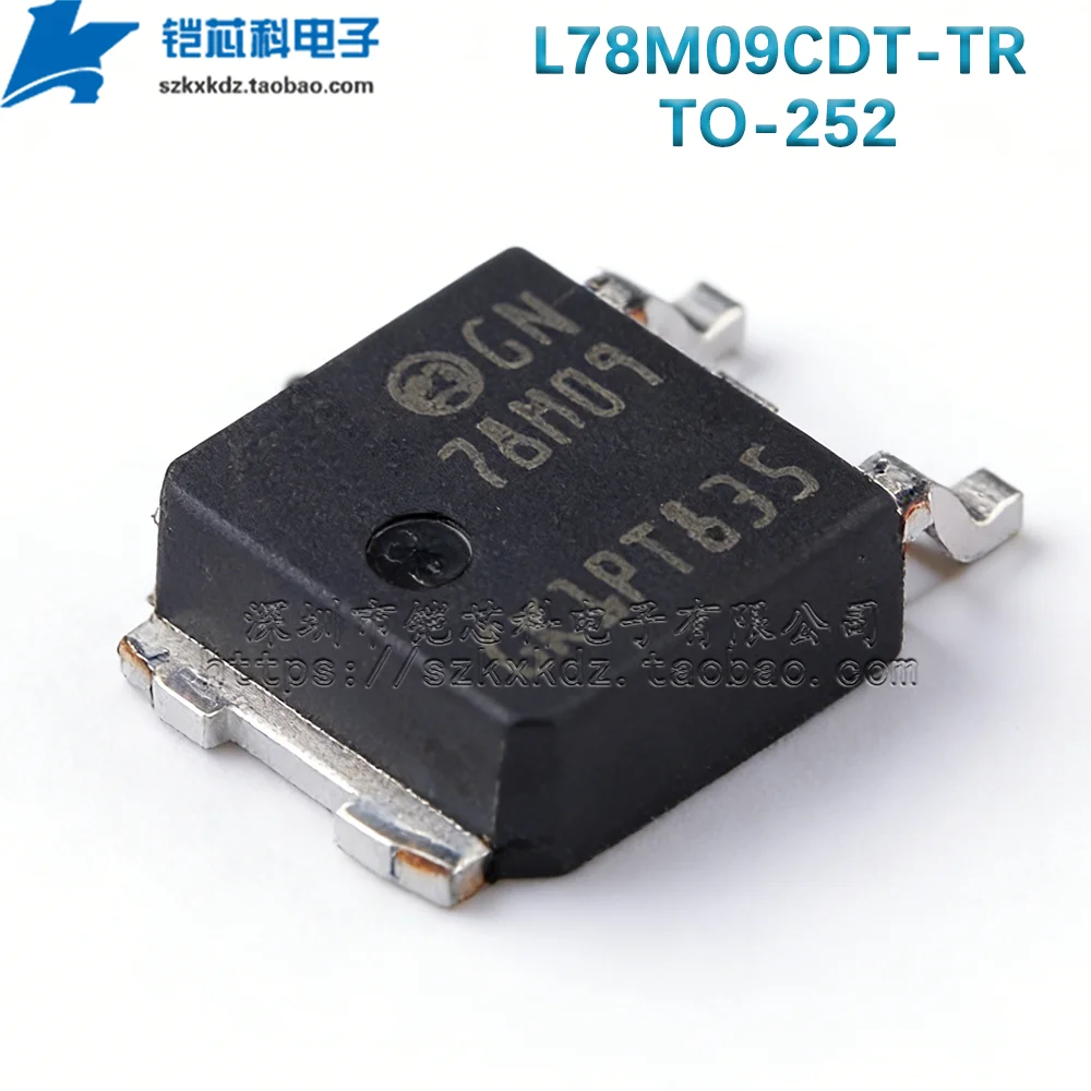 10Pcs New Original L78M09CDT-TR L78M09CDT 78M09 TO-252/DPAK SMD IC LDO Precision 500mA 9V regulators
