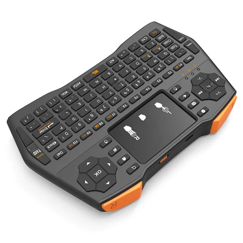 i8 Plus Bez podświetlenia Mini bezprzewodowa klawiatura 2,4 GHz z touchpadem Angielski Rosyjski Pilot Air Mouse do Android TV Box PC — zdjęcie 2