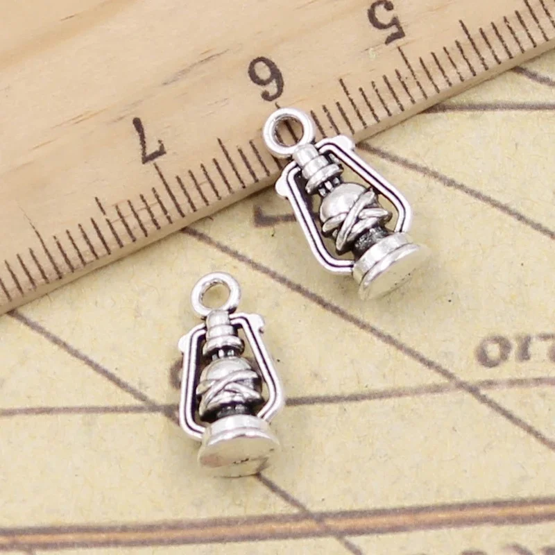 20 sztuk Charms starożytnych lampy naftowej 16x8x6mm tybetański srebrny kolor zawieszki antyczne tworzenia biżuterii DIY Handmade Craft — zdjęcie 2