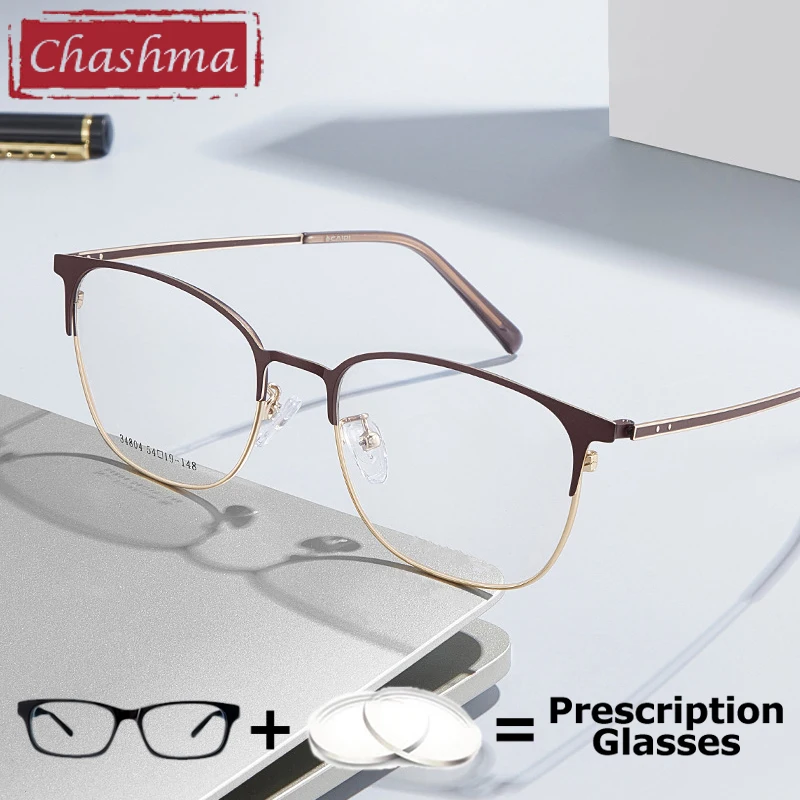 Chashma Prescription Glasses Men Retro Fashion Anti Blue Ray Reading Eyeglasses Frames Women Eyewear Optical Lenses with Recipe