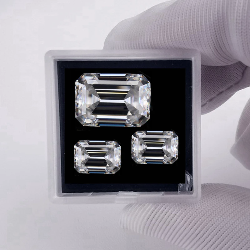 Huge 20×30mm Emerald Cut White Sapphire Mohs Hardness Loose Gem for Jewelry Making/Collection/Display DIY Stone