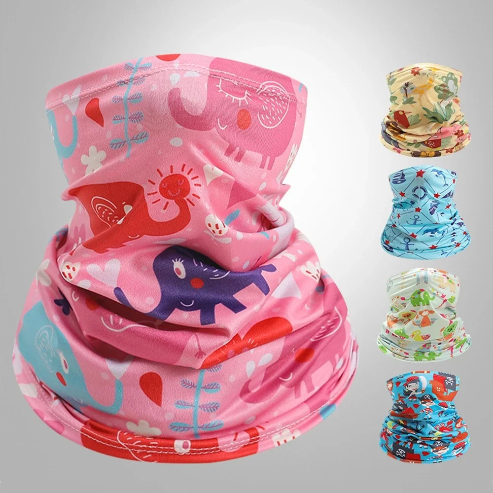 AliExpress NONE Kids Neck Cover Cute Ice Silk Mask Sun Protection Scarf Summer Outdoor Cycling Sports Cartoon Cooling Children Neck Warmer