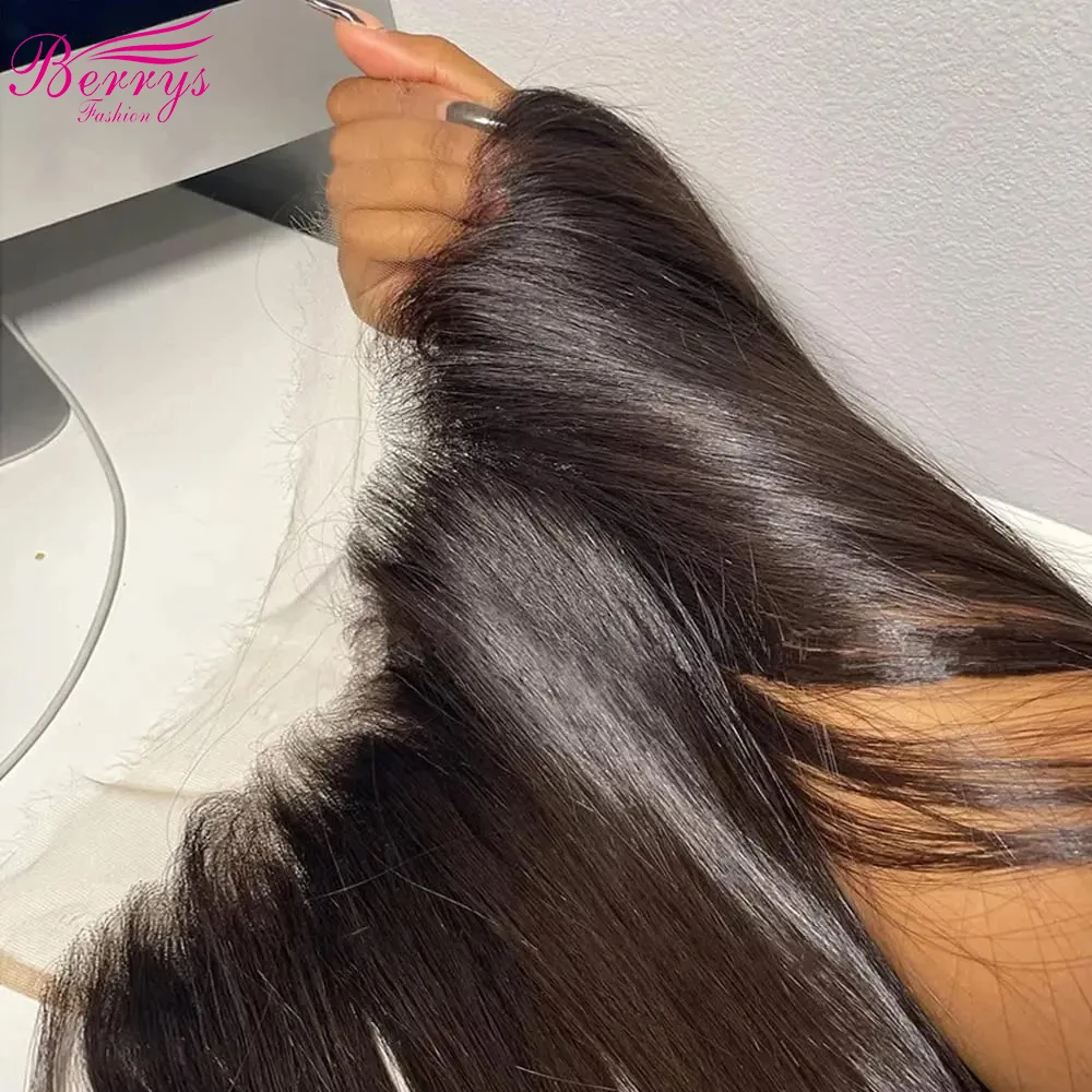 

Berrys Hair настоящая HD невидимая фронтальная сетка 13x6 13x4, Бразильская прямая искусственная кожа естественного цвета