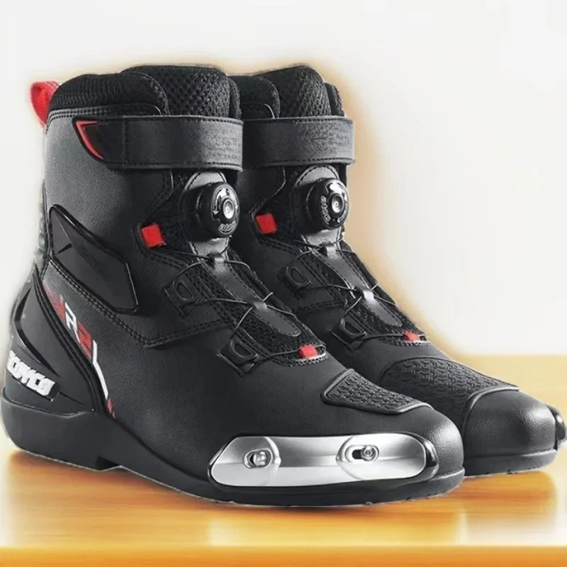 AliExpress NONE SCOYCO Men's Motorcycle Boots Sneakers Footwear Motocross Riding Goods Equipment Microfiber Leather Off-road Motor bike Shoes