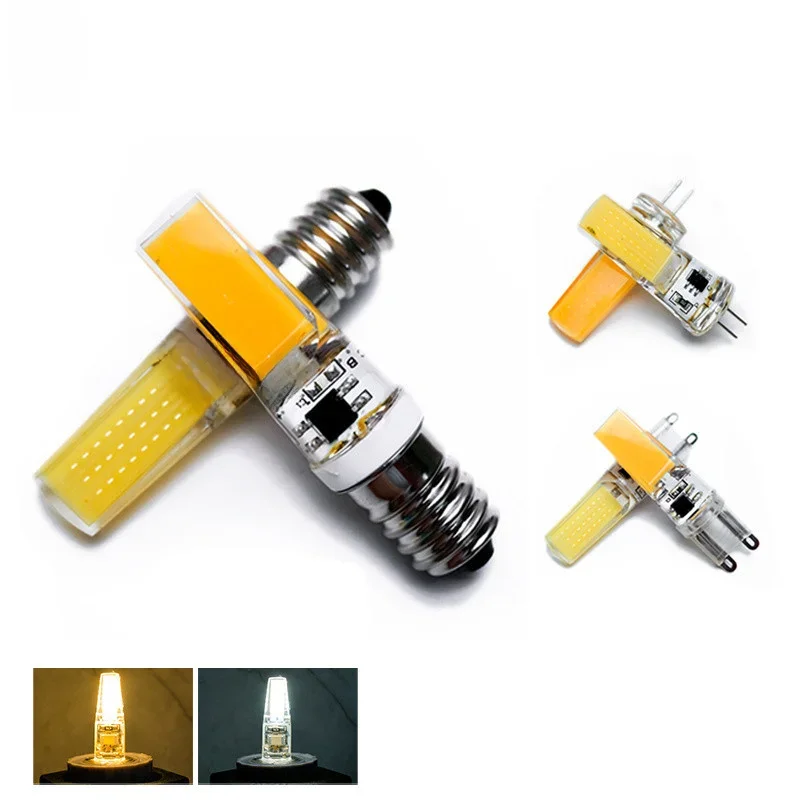 G4 LED COB lampe G9 3W 6W COB LED ampoule E14 Dimmable AC/DC 12V 220V Lampada remplacer halogène lumière LED lustre éclairage
