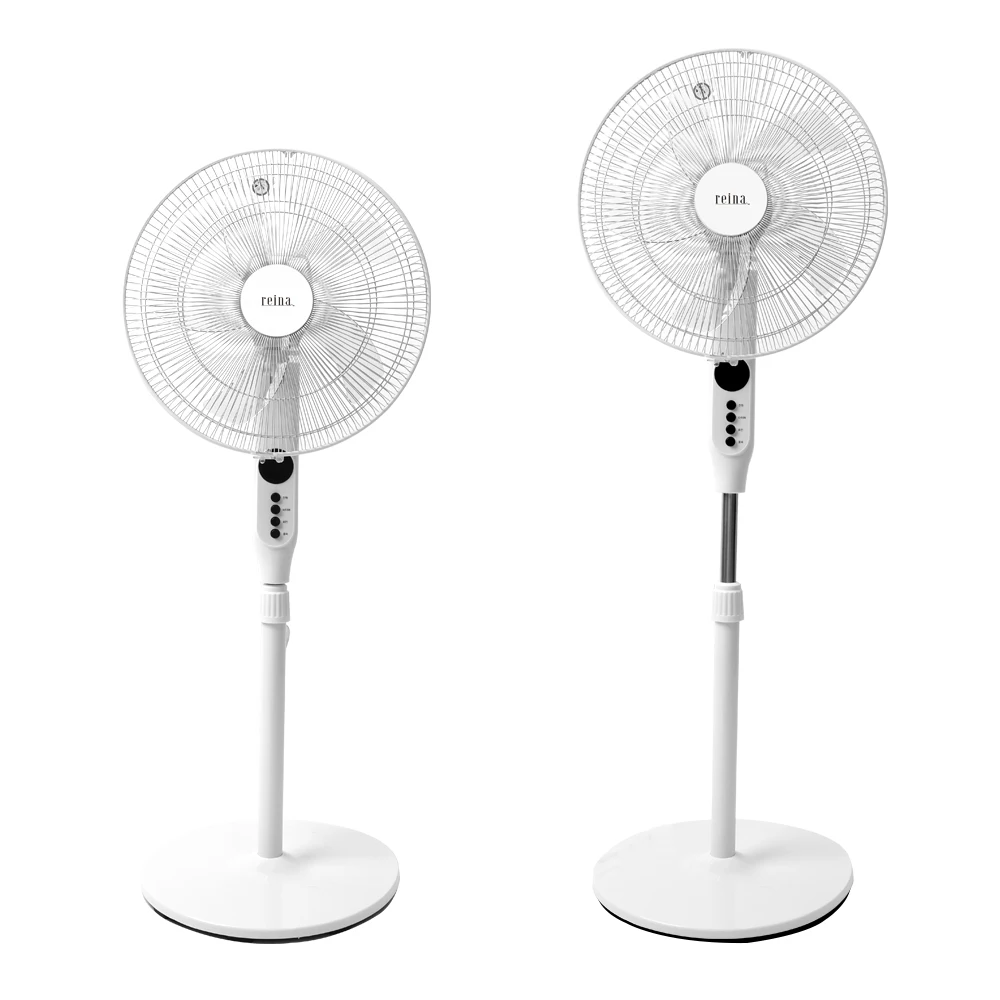 Reyna electric fan remote control stand 5-leaf wing office business for home living room dining cafe 16 inch 40cm tie mmer natural Feng water surface wind strong wind RF-1622R