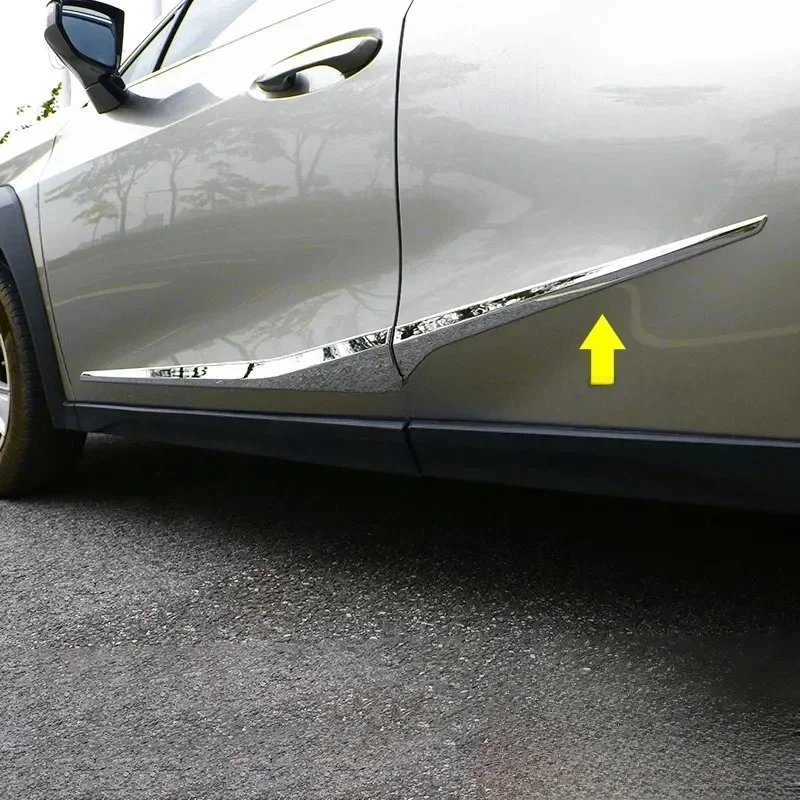 Chrome Car Door Body Side Molding Strips Protector For Lexus UX200 UX250h UX300e 2019 2020 2021 2022 2023 2024