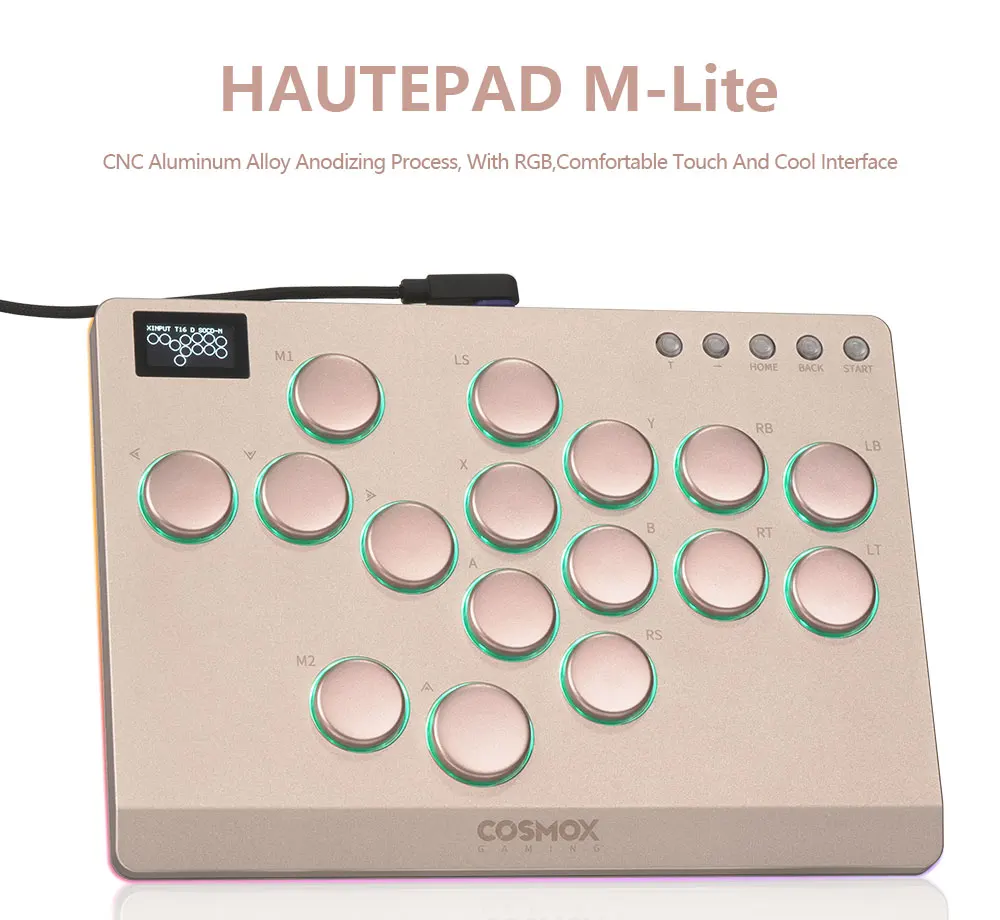 Haute42 Aluminiumlegierung Hitbox Hebellos-Arcade-Stick Kampfspiel Hitbox Controller für PC/PS4/PS5 Joystick Arcade-Controller – Detail 11