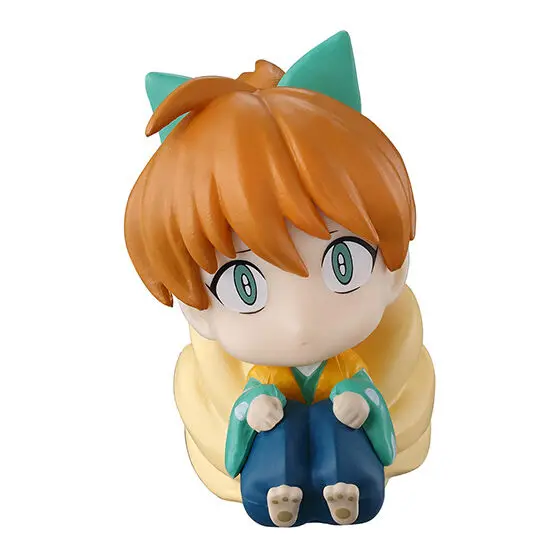 Inuyasha Anime Kagome Sesshoumaru Inu Yasha Shippou figura sentada productos originales figura pequeña cápsula juguetes regalo