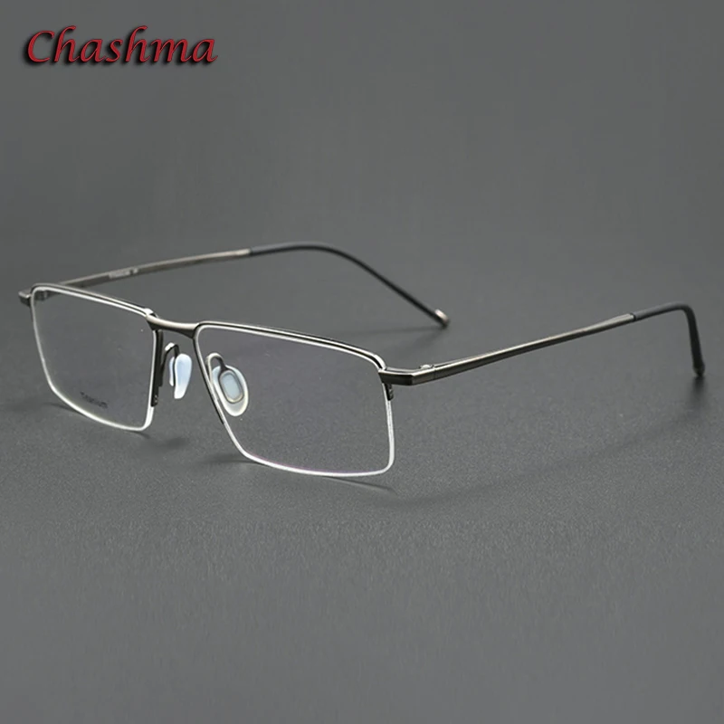 

Chashma Prescription Glasses Men Fashion Eyeglasses Frames Pure Titanium Gentlemen Flat Top Gafas for Recipe Eyewear Spectacles