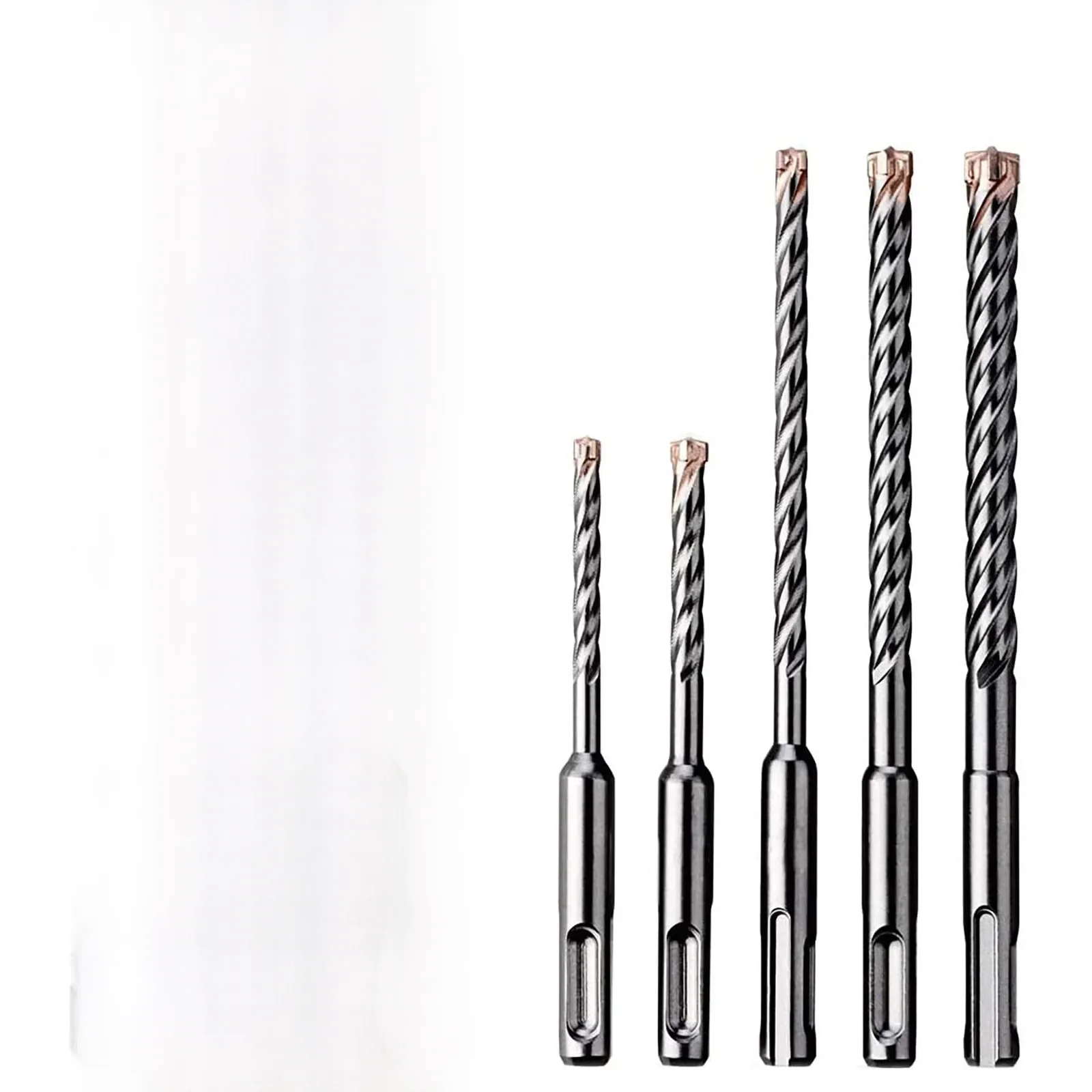 EZARC 5PC 2/4-Cutter Carbide Tips SDS-Plus roterende hamerboor set voor versterkt beton, metselwerk, marmer, baksteen en tegel - afbeelding 2