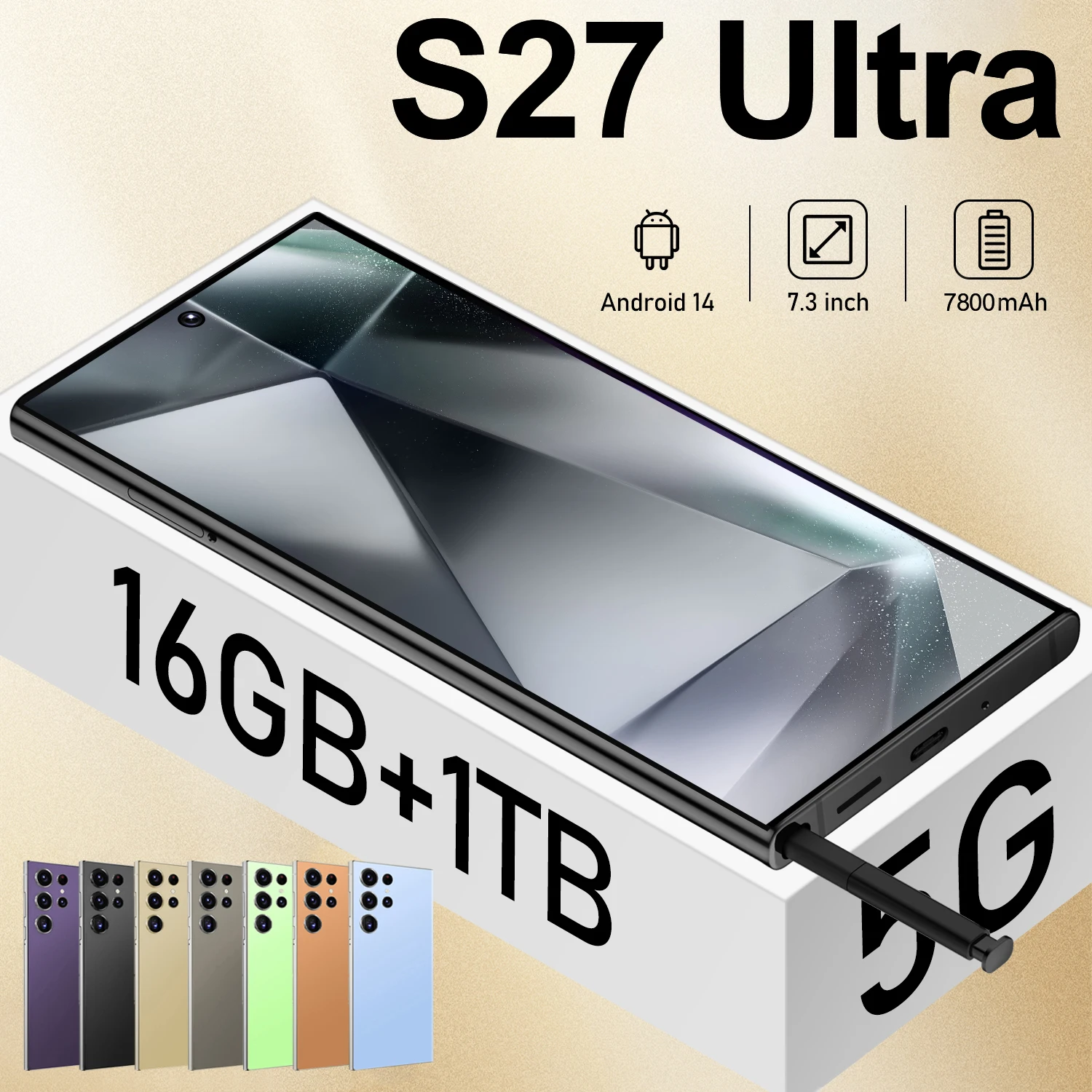 

The phone case is used for New S27 Ultra+ 7.3HD Global Edition Original Smart Dual Card 7800mAh Battery