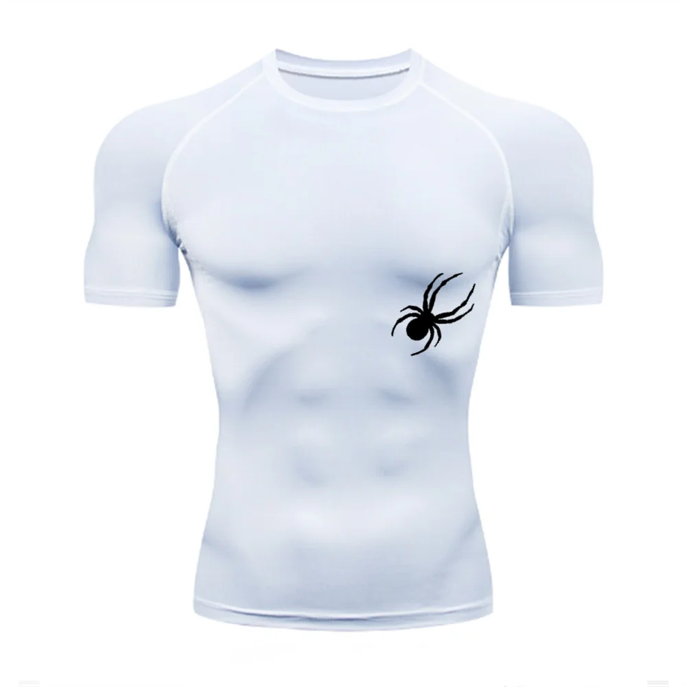 Men's Compression Shirts Summer Short Sleeves Tees T-shirt Gym Workout Fitness Running Tops Undershirts Baselayer Sportswear