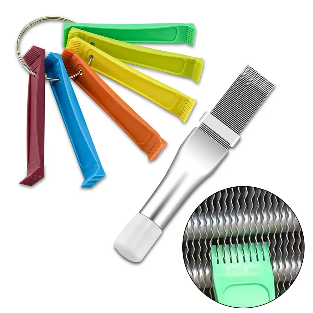 FCR6 – ensemble d'outils de peigne à ailettes pour climatiseur, redressage, évaporateur, brosse à condensateur, réparation de radiateur, ensemble propre
