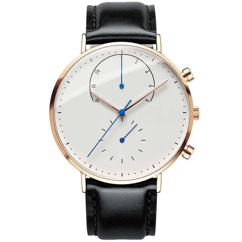 Karneval Mode Herren uhren Top-Marke Luxus Sport Quarzuhr Männer Leder Saphir einfache Herren uhr