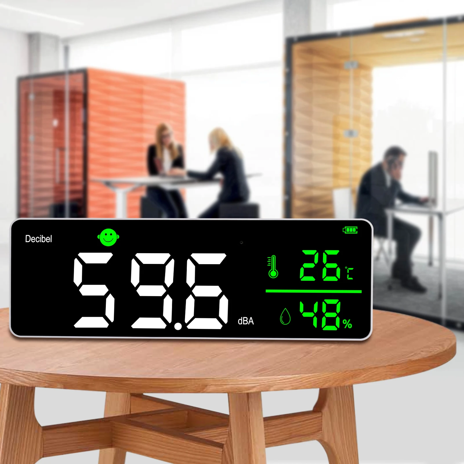 SLM-336 Sound Level Meter Smart Decibel Large Colored LED Screen Display 30dB to 130dB Range