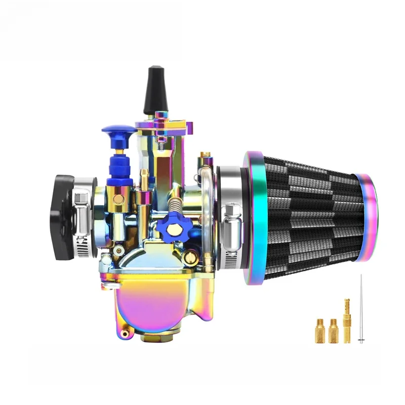 AliExpress ZSDTRP Motorcycle Colorful Carburetor PWK  21 24 26 28 30 32 34mm Racing Carburetor set for 50cc-250cc 2/4T Dit Pit Bike ATV