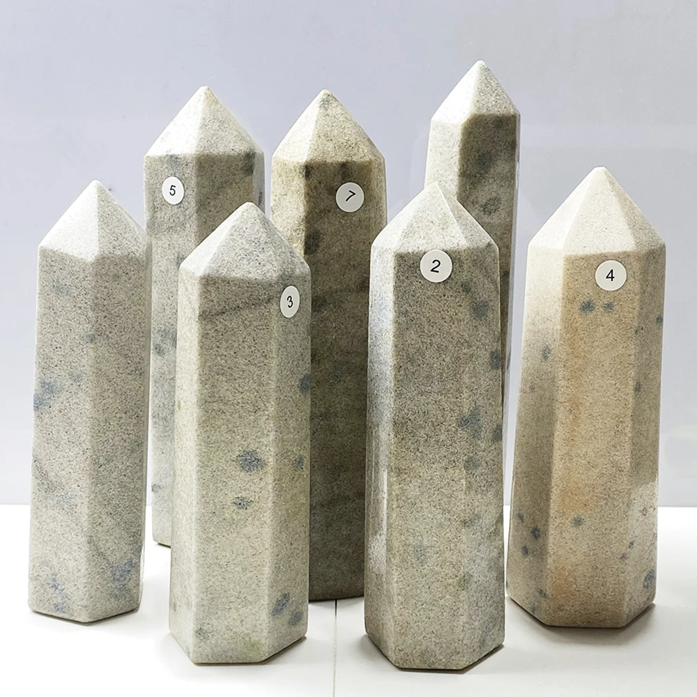 

New Arrival Natural Blue Allenite K2 JASPER Granite Quartz Crystal Tower Energy Gemstoen Reiki Healing Meditation Home Decor