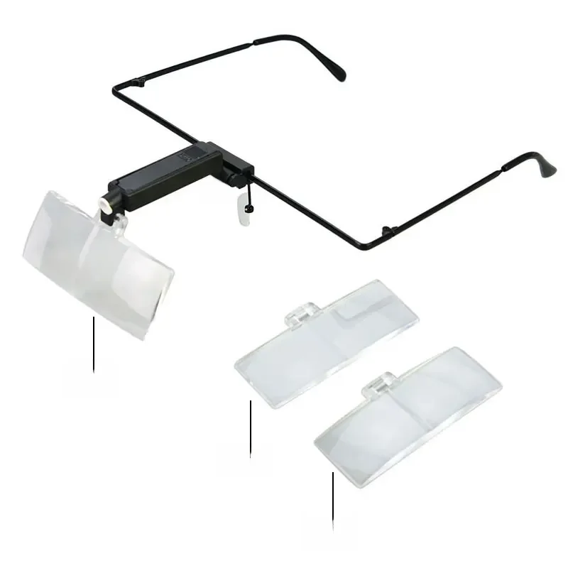 Okulary powiększające LED 1.5X 2.5X 3.5X, lupa do przedłużania rzęs, narzędzie powiększające — zdjęcie 2
