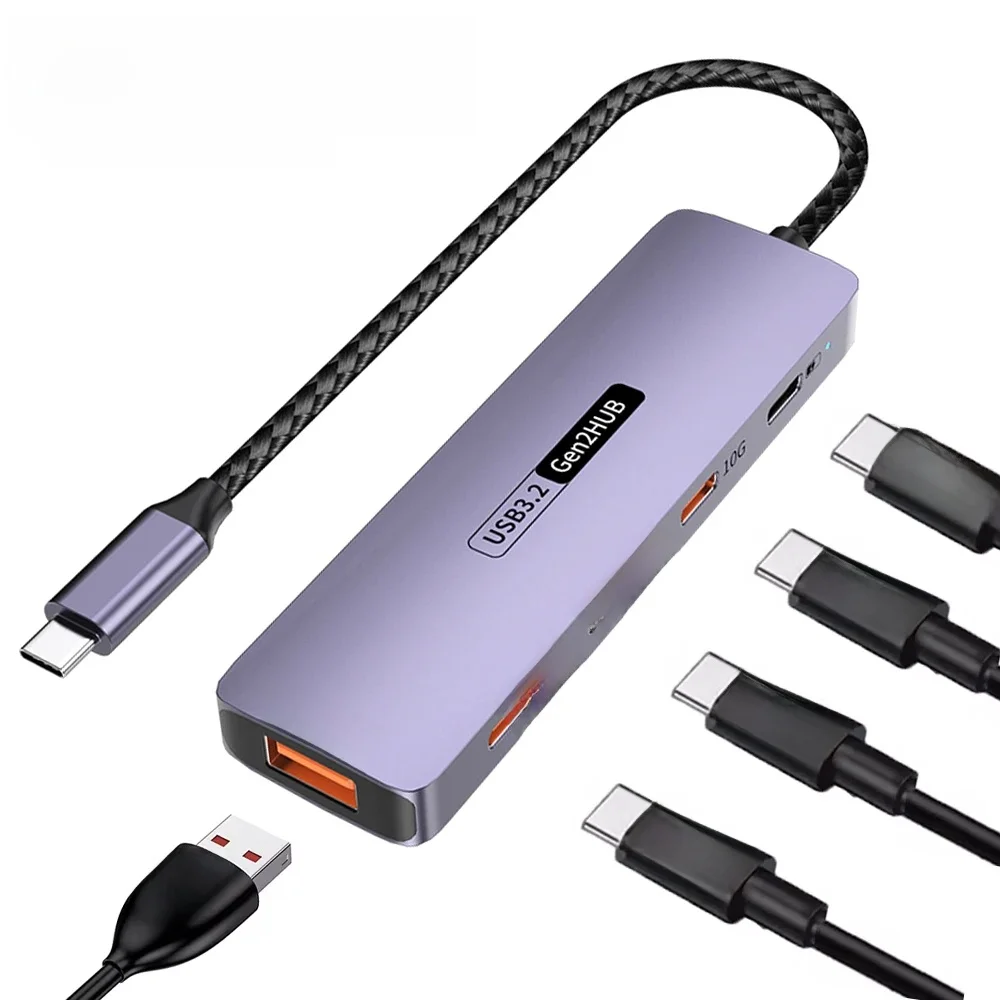 10Gbps USB3.2 Gen2 HUB USB C Splitter 3.2 Hub 10Gb High Speed do laptopa Macbook-Air MacBook Pro M4 M3 M2 Usb Extension Hub — zdjęcie produktu 7