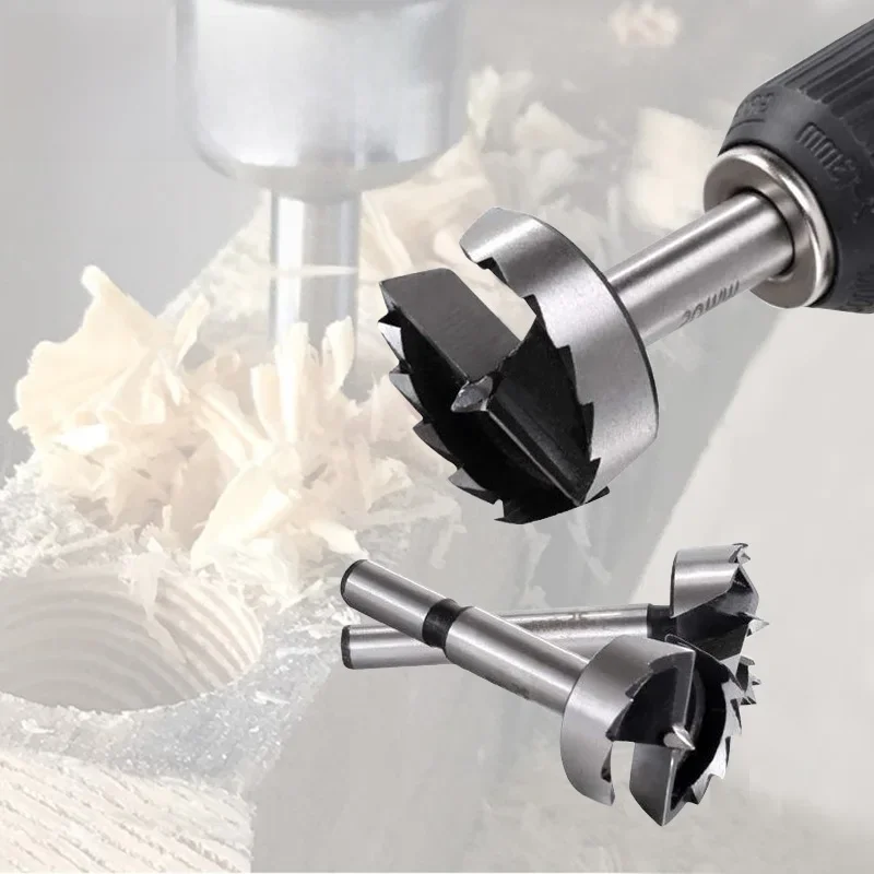 Forstner multi-dents Forstner, outil de travail de calcul, scie cloche, charnière, forets d'alésage, tige ronde, coupe en acier à haute teneur en carbone, 6mm-60mm, 1 pièce