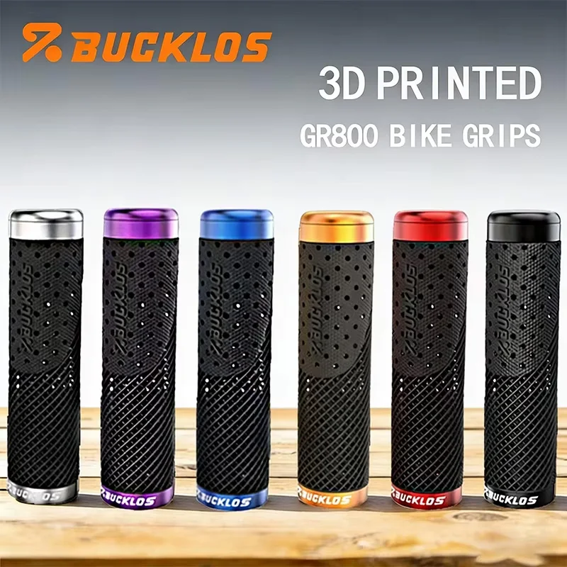 AliExpress BUCKLOS 3D Printed Bike Handlebar Grips Shock Absorption Bicycle Handle Bar for MTB Road Bike TPU Non-Slip Cycling Grip