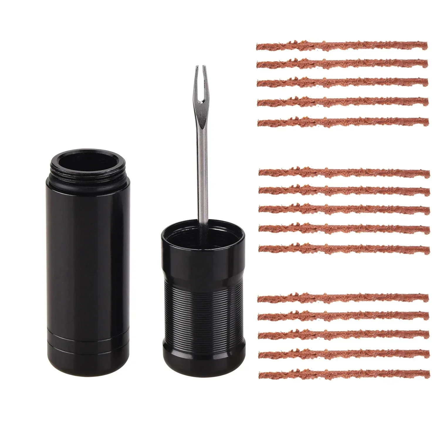 AliExpress NONE Tubeless Tire Repair Kit for Road & MTB Bikes - Rubber Plug Stopper, Bacon Strips & Insertion Tool for Puncture Fixes