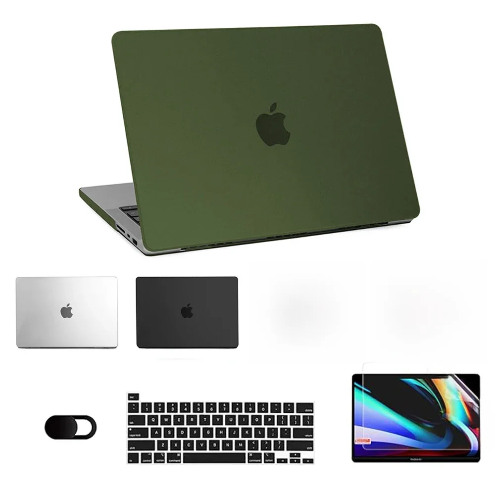 2025 Nieuwe Ultra Dunne Hard Shell Laptop Case Voor Macbook Air 13 Case Voor Macbook Pro 14 M5 M4 M3 M2 M1 Chip Air 13.6 15 2024 Cover - afbeelding 2