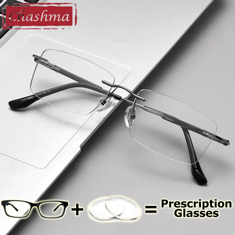 

Очки Chashma по рецепту врача, мужские и женские оправы для оптических очков, прогрессивные линзы, титановые мультифокальные очки