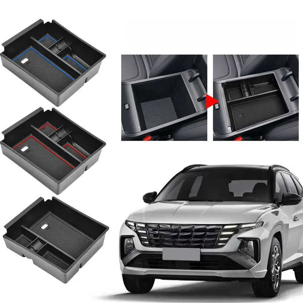 Plateau organisateur de Console centrale pour Hyundai Tucson 2022, accoudoir Central de voiture, boîte de rangement secondaire ABS, accessoires de voiture