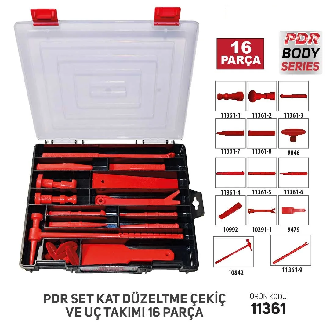 PDR Tools Dent Master Paintless Dent Repair ToolsTrim Body Roof Scraping Set Parts 16 pieces