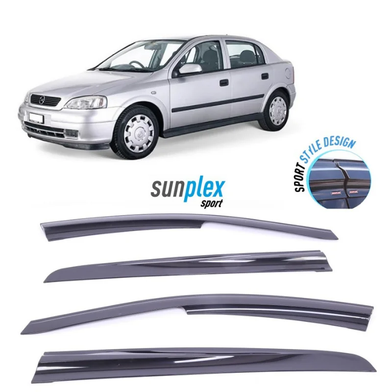 Accesorios de ventana de coche para Opel Astra G HB SEDAN 1998-2003, deflector de ventana de estilo deportivo, cubierta de lluvia, visera, toldos
